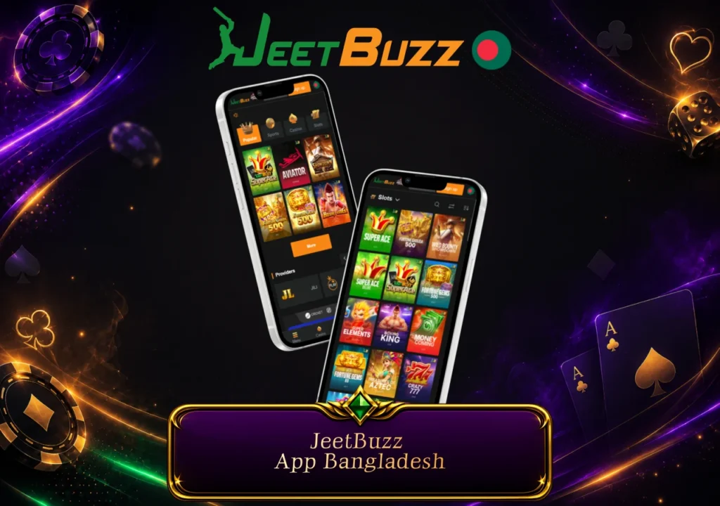 JeetBuzz mobile app for Bangladesh with casino games and sports betting on smartphones