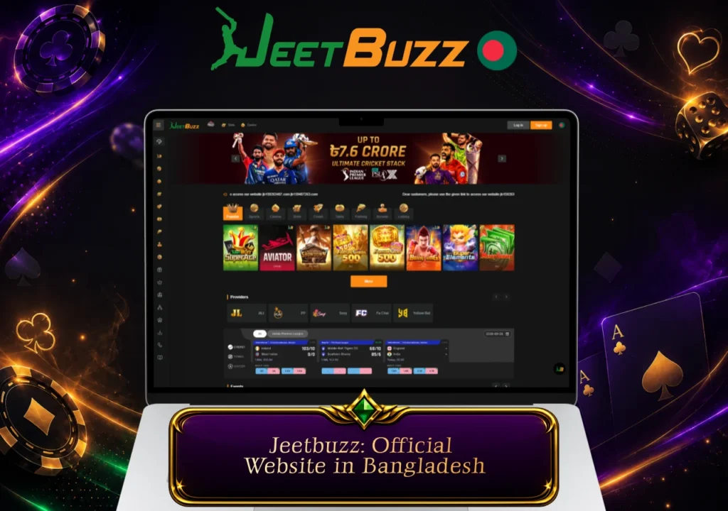 JeetBuzz official website in Bangladesh featuring casino games and sports betting platform